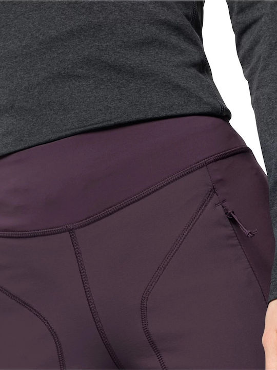 Jack Wolfskin Γυναικείο Μακρύ Παντελόνι Πεζοπορίας Μωβ