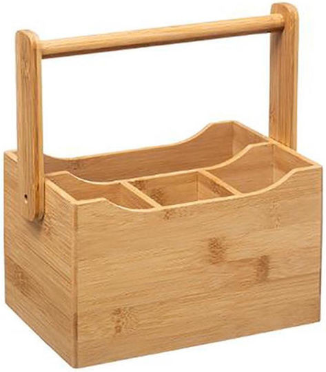 5Five Wooden Brown Cutlery Drainer 22.5x14x24cm