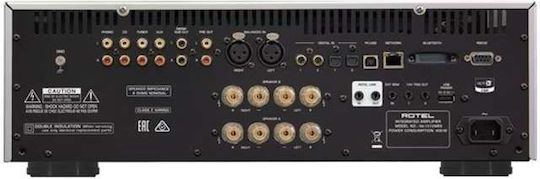 Rotel RA-1572MKII Ολοκληρωμένος Ενισχυτής Hi-Fi Stereo 200W/4Ω 120W/8Ω Ασημί