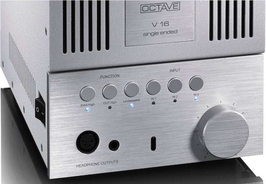 Octave V16 Single Ended Λαμπάτος Ολοκληρωμένος Ενισχυτής Hi-Fi Stereo 11163 Ασημί