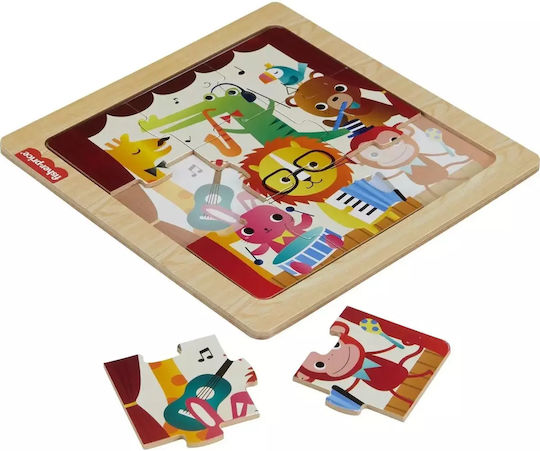 Ξύλινο Παιδικό Puzzle Μουσικά Όργανα 9pcs Fisher Price