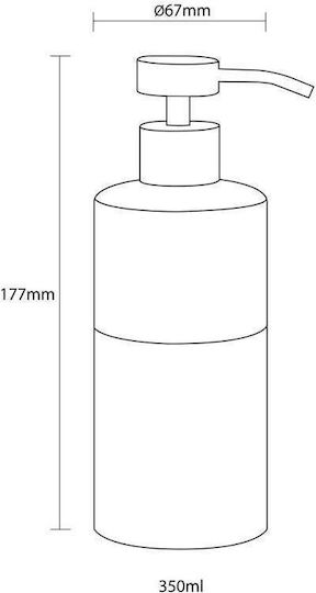 Sealskin Doppio Dispenser made of Porcelain Gray 325ml