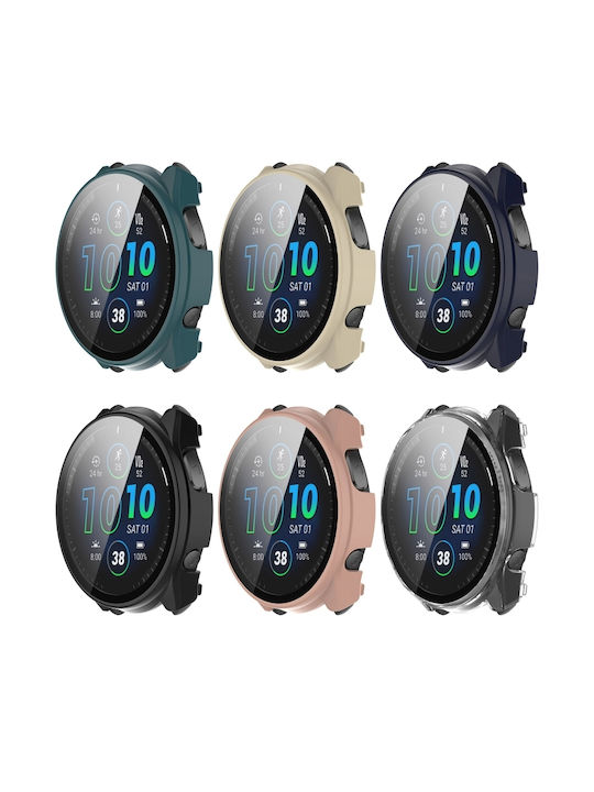 Garmin Forerunner 965 PC + Eingebaute Schutzhülle für Uhr Elfenbein