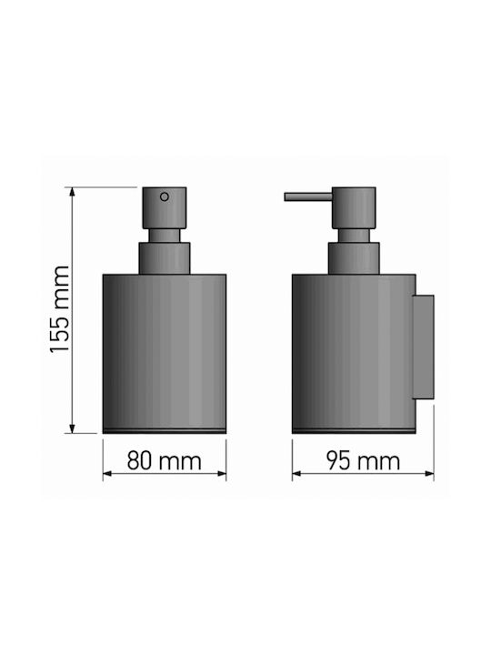 Sanco Α3-91356 Επιτοίχιο Dispenser Μεταλλικό Ασημί