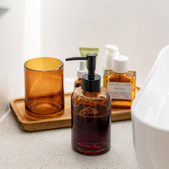 Estia Amber Dispenser Γυάλινο Καφέ 330ml