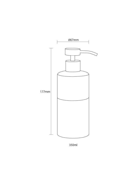 Sealskin Doppio Dispenser από Πορσελάνη Καφέ 325ml