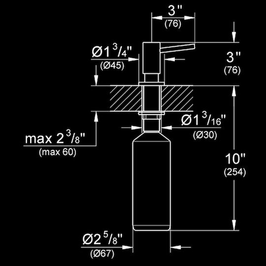 Grohe Cosmopolitan Εντοιχιζόμενο Dispenser για την Κουζίνα Μεταλλικό Χρυσό 500ml