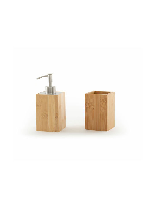 Nef-Nef Homeware Woody Επιτραπέζιο Dispenser από Bamboo Καφέ