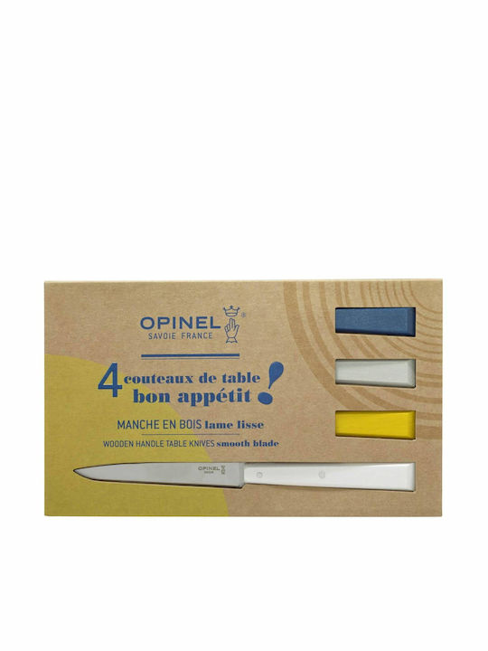 Opinel Μαχαίρια Steak από Ανοξείδωτο Ατσάλι 10.16cm 4τμχ