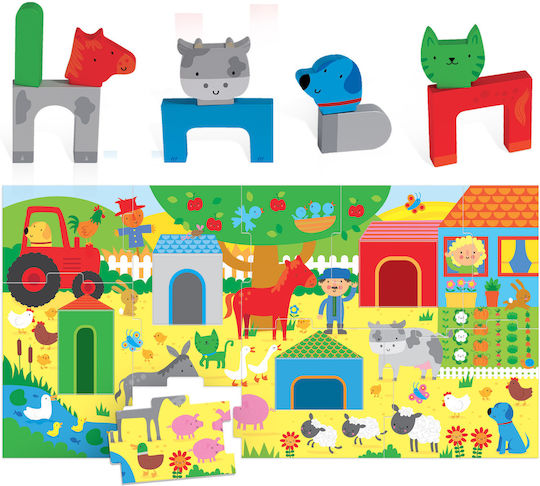 Детски Пъзел Funny Funny Farm за Над 2 години+ Години 12бр Headu