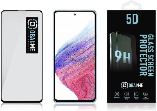 Obal:Me 5D Tempered Glass Black (Samsung Galaxy A52, A52 5G, A52s 5G, A53 5G)