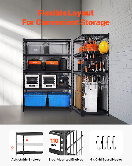 Vevor Dexion Shelf 123x61x182cm with 5 Shelves Total Load Capacity 1360kg