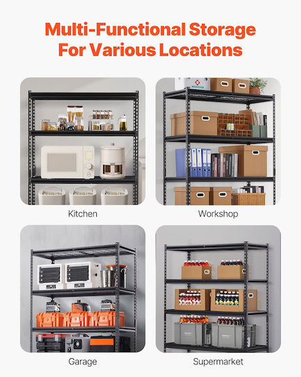 Vevor Dexion Shelf 123x61x182cm with 5 Shelves Total Load Capacity 1360kg