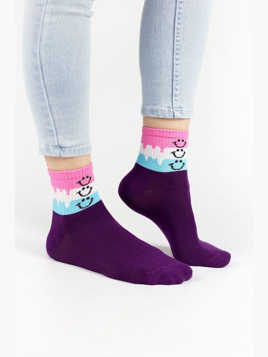 Șosete pentru femei până la jumătatea gambei Fețe Bumbac 3 Perechi Design 36487 Multicolor Șosete pentru femei până la jumătatea gambei Fețe Bumbac 3 Perechi Design 36487 Multicolor