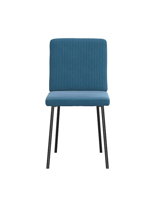 Dining Room Velvet Chair Blue 45x54x83cm 2pcs