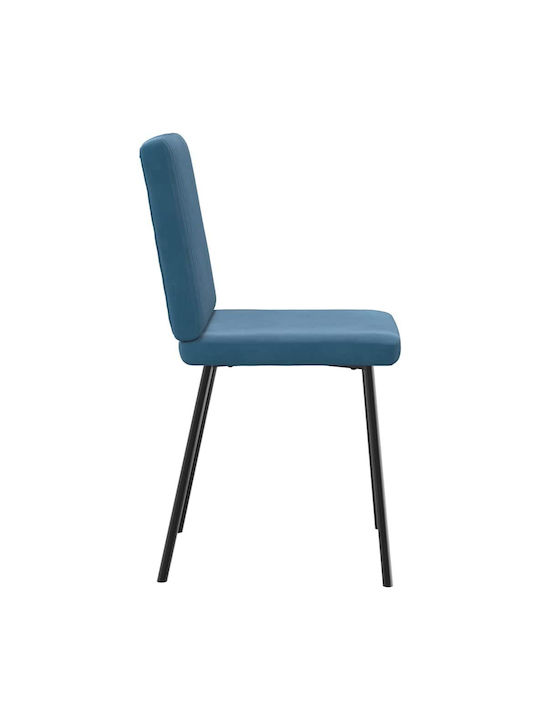 Dining Room Velvet Chair Blue 45x54x83cm 2pcs