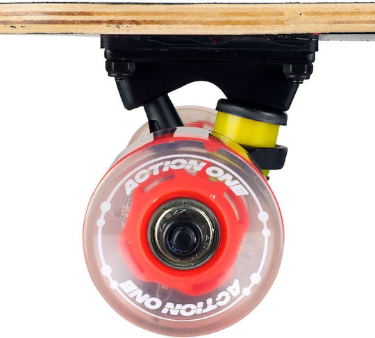 Action One Complete Longboard Dragon 80 X 20 Cm Red