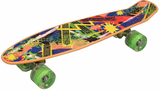 Action One Penny Board Complet Splash 56 X 15 Cm Roți cu LED-uri