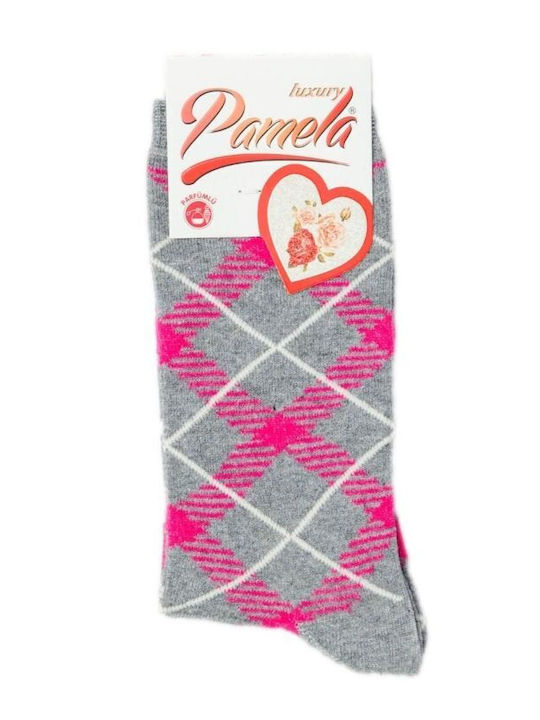 Γυναικείες Casual Κάλτσες Vintage I Βαμβακερές Pamela 18914 Σκούρο Γκρί