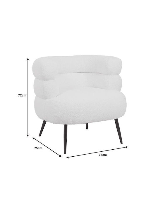 Foleja Armchair White 76x75x72cm