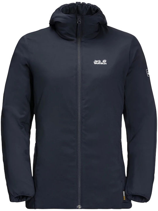 Atmos Κοντό Γυναικείο Μπουφάν για Χειμώνα Navy Μπλε