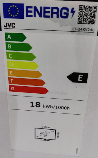 JVC Smart Τηλεόραση 24" HD Ready LED LT24KV240 (2021)