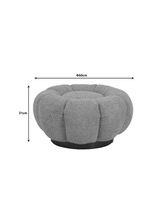 Stool For Living Room Upholstered with Fabric Nester Pistachio Shade 60x60x31cm