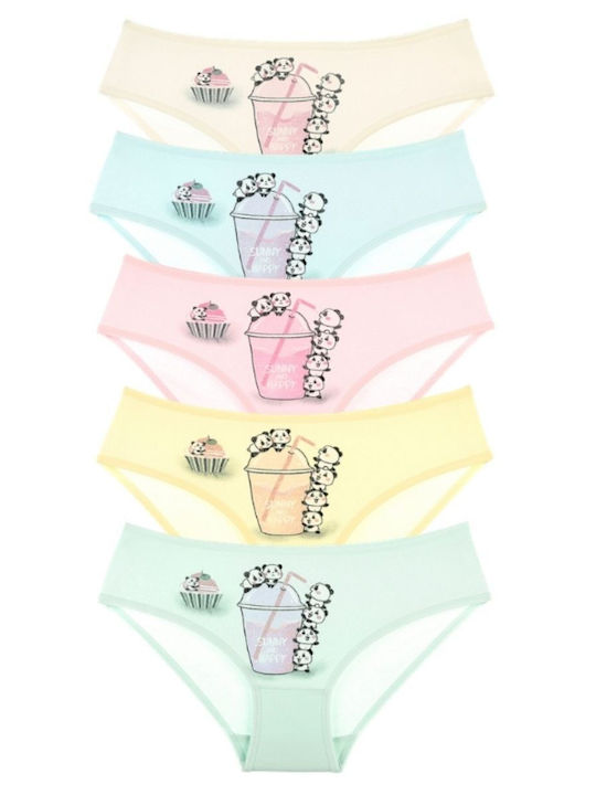 Donella Set of Kids' Briefs Multicolored 5pcs