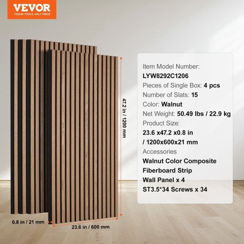 Vevor Килим Правоъгълена Walnut