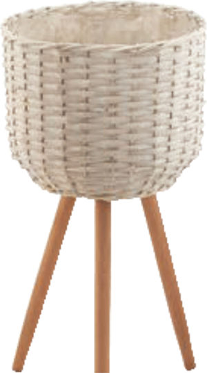 TnS Plant Pot Wooden White