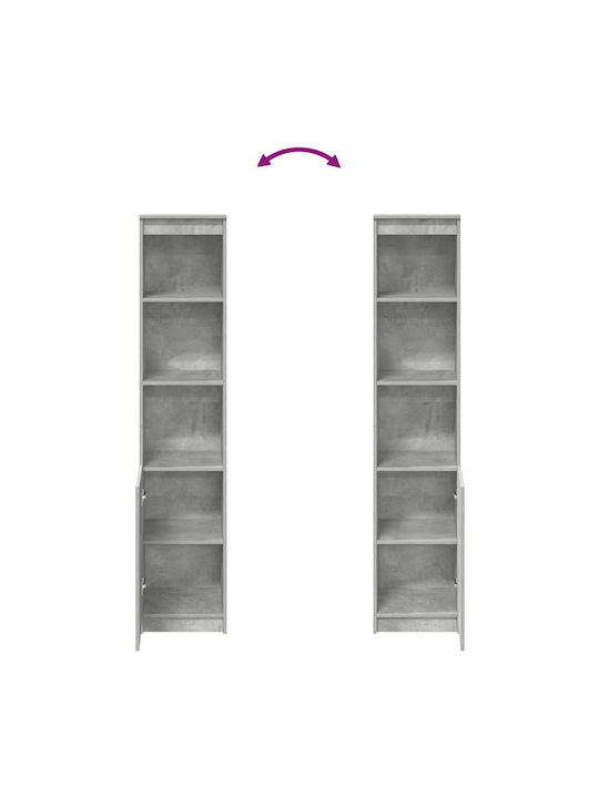 Bibliotecă Gri 37.5x35x180 cm