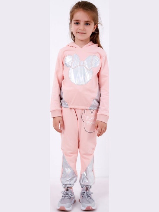 Παιδικό Σετ Φόρμας Σκούρο Σομόν 2τμχ Minnie