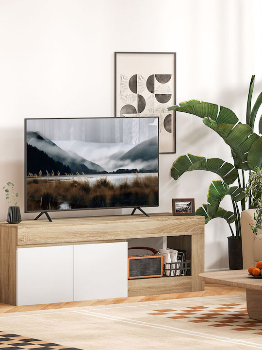 Stand TV Din Lemn Natural L140xA40xÎ48cm