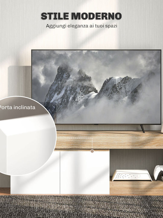 Stand TV Din Lemn Natural L140xA40xÎ48cm