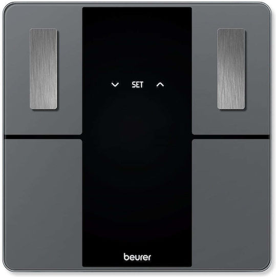 Beurer BF500 Smart Bathroom Scale with Body Fat Counter & Bluetooth Gray