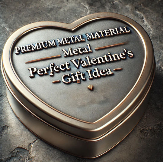 Handgefertigte Metalllegierung Herzbox Olympiakos OSFP Nr. 41 Valentinstag 15x14x4,5cm