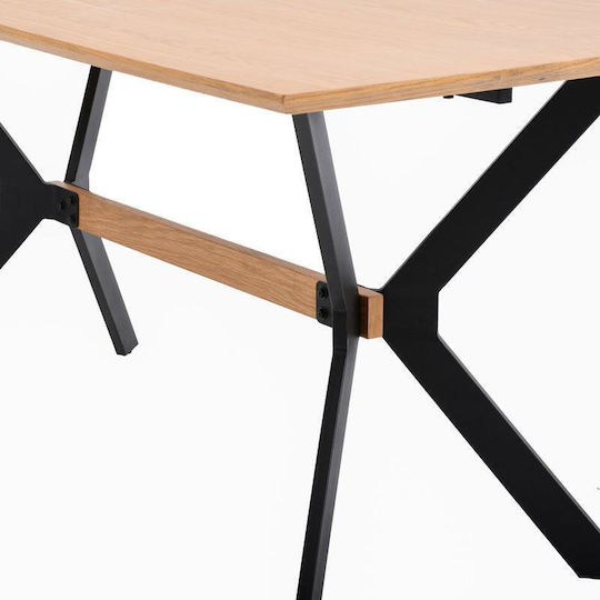Table Dining Room Wooden Natural color 160x80x75cm