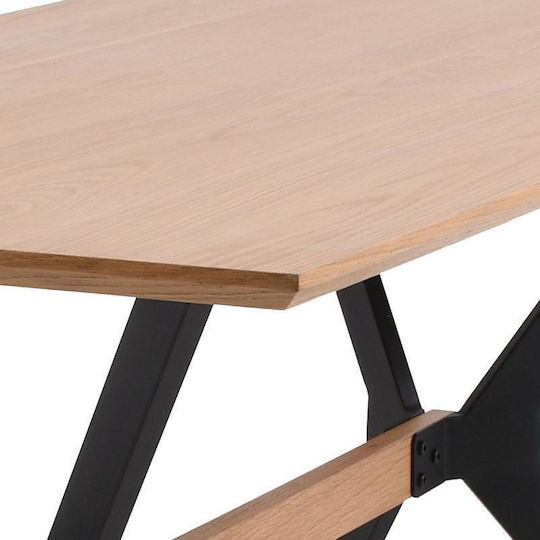 Table Dining Room Wooden Natural color 160x80x75cm
