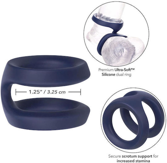 Calexotics Viceroy Platinum Series Δαχτυλίδι Πέους Σιλικόνης Blue SE-0432-10-3