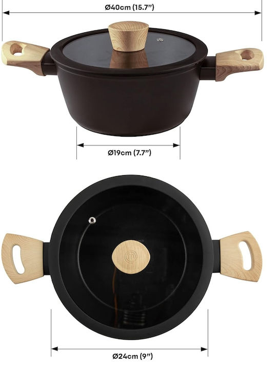 MasterChef Βαθιά Κατσαρόλα από Αλουμίνιο 24cm
