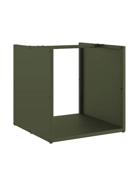 vidaXL Wooden Shelf Wood Storage 40x40x40cm Green