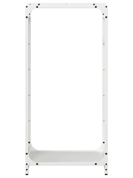 vidaXL Ξύλινο Ράφι Αποθήκευσης Ξύλων 44x28x90cm Λευκό
