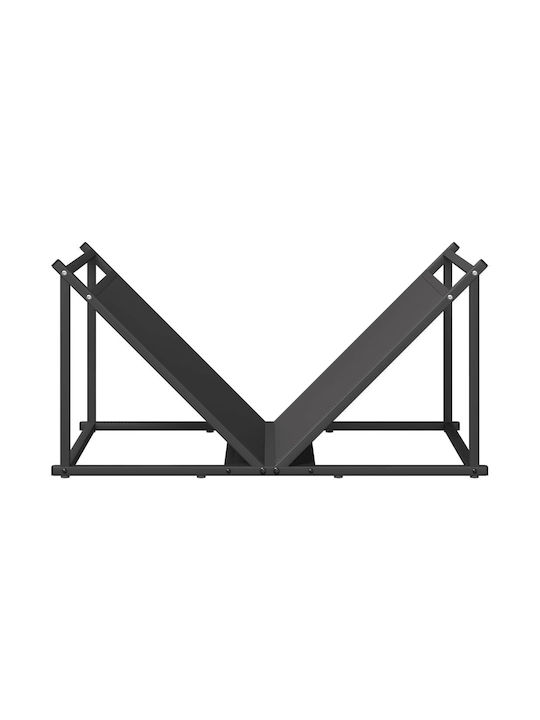 vidaXL Wooden Shelf Wood Storage 70x43x34.5cm Black