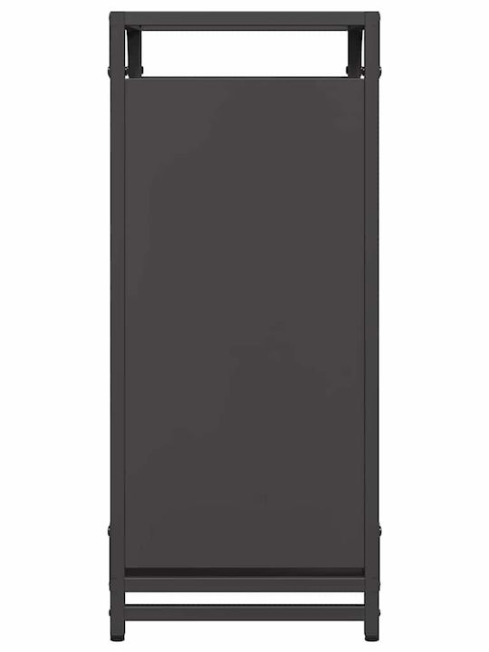 vidaXL Lemn Raft Depozitare lemne 44x28x65cm Negru