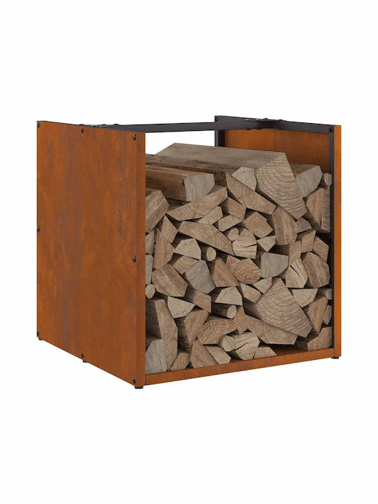 vidaXL Inox Shelf Wood Storage 40x40x40cm Silver