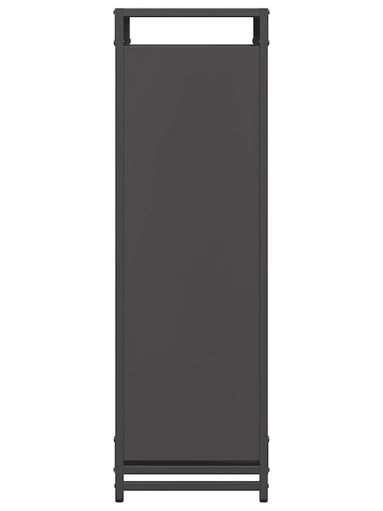 vidaXL Lemn Raft Depozitare lemne 44x28x90cm Negru