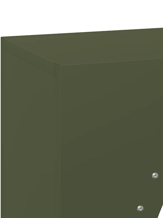 vidaXL Дърво Рафт Съхранение на Дърва 50x23x100см Зелен