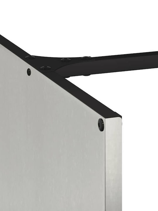 vidaXL Inox Ράφι Αποθήκευσης Ξύλων 40x40x40cm Ασημί