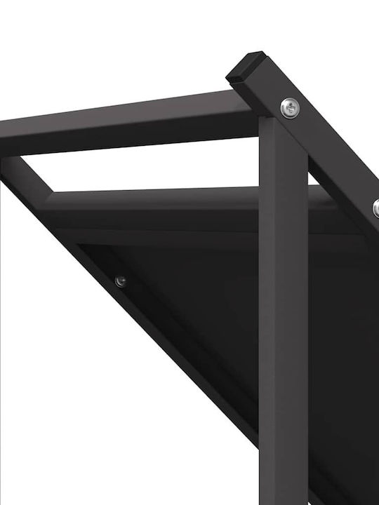 vidaXL Wooden Shelf Wood Storage 70x43x34.5cm Black
