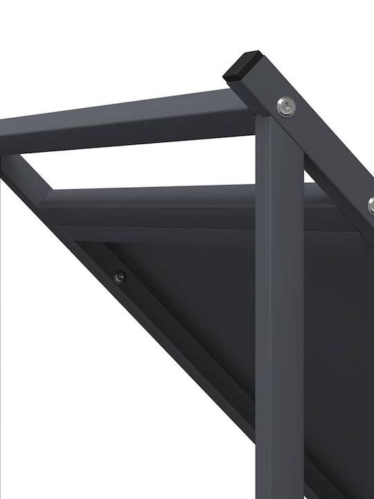 vidaXL Lemn Raft Depozitare lemne 70x43x34.5cm Gri